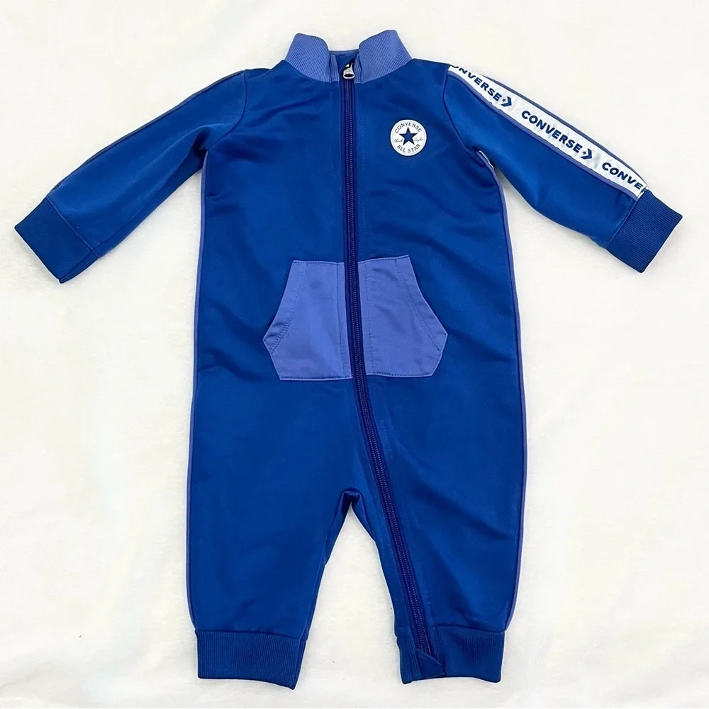 Converse Blue One Piece Coverall Body Suit Boys Size 6M
